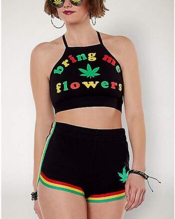 Bring Me Flowers Halter Crop Top