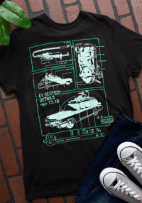 Ghostbusters Double Schematic Glow in the Dark T-Shirt for Adults