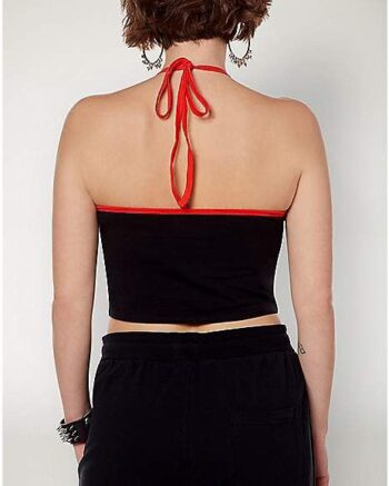 Go Away Rose Halter Crop Top