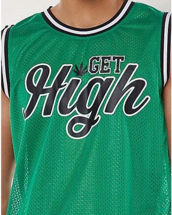 Green Leaf High Basketball Jersey