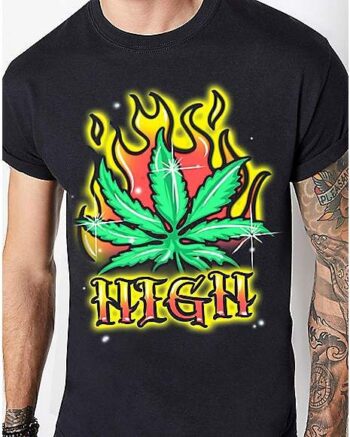 High Leaf Airbrush T Shirt