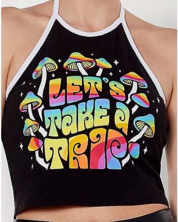 Let’s Take a Trip Halter Crop Top