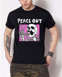 Peace Out Skeleton T Shirt