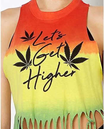 Rasta Fringe Let's Get Higher Tank Top