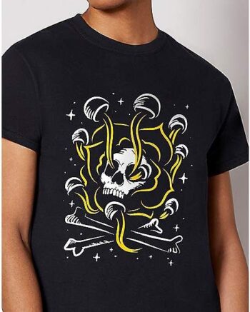 Roses Shrooms Bones T Shirt