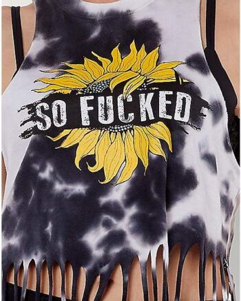 Tie Dye Sunflower Tank Top