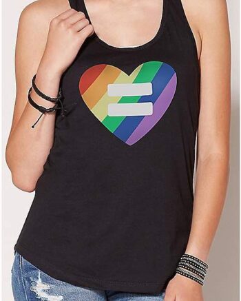 Equality Rainbow Heart Tank Top