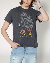 Goku Outline T Shirt - Dragon Ball Z