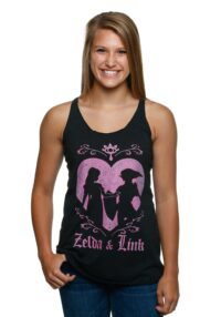 Legend of Zelda Link & Zelda Womens Racer-Back Tank Top