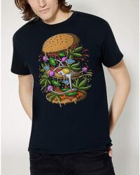 Trippy Burger T Shirt - Akasha Shrine