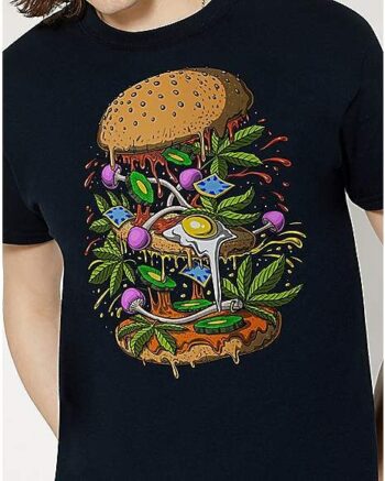 Trippy Burger T Shirt - Akasha Shrine