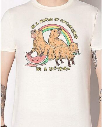 Be a Capybara T Shirt - Hillary White Rabbit