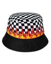 Checkered Flame Bucket Hat