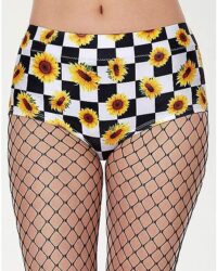 Checkered Sunflower Shorts