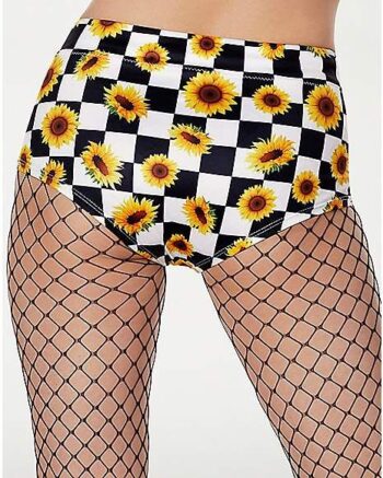 Checkered Sunflower Shorts