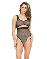 Cutout Fishnet Bodysuit