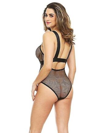 Cutout Fishnet Bodysuit