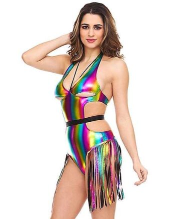 Fringed Rainbow Bodysuit