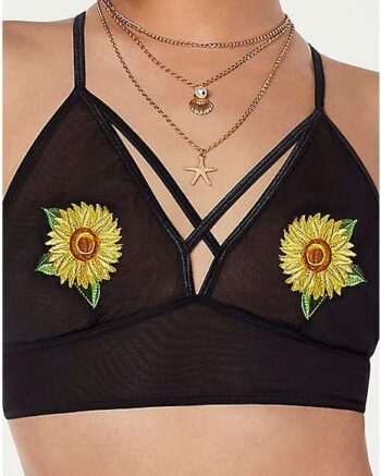 Mesh Sunflower Bralette