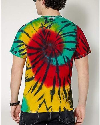 Rasta Tie Dye Smiley Face Cough T Shirt - Epic Shirt Shop