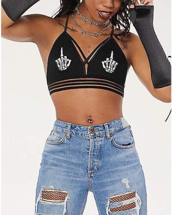 Skeleton Finger Bralette