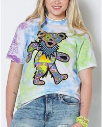 Tie Dye Dancing Bear T Shirt - Grateful Dead