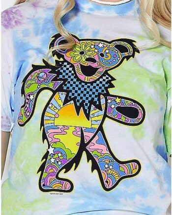 Tie Dye Dancing Bear T Shirt - Grateful Dead