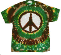 Earth Peace Sign Tie-Dye T-Shirt - Short Sleeve