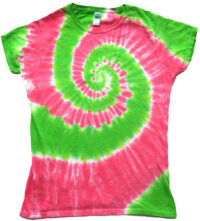 Lime Green Swirl Juniors Shirt - Tie Dye Tee