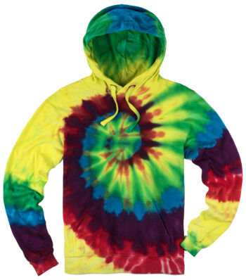 Mens Michelangelo Spiral Tie Dye Hoodie