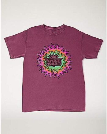 Purple Flaming Outkast T Shirt - Outkast