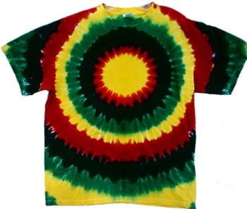 Rasta Sun Tie Dye Tee Shirt - Short Sleeve