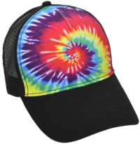 Tie Dye Foam Trucker Hat with Mesh Back