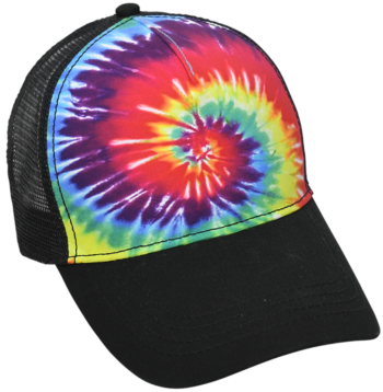 Tie Dye Foam Trucker Hat with Mesh Back