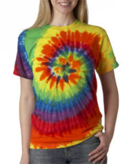 Tie Dye T-shirt - Rainbow Swirl Adult Unisex Tee