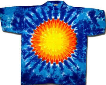 Tie Dye T-shirt - Rainbow Sun Adult Tee