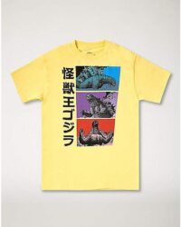 Yellow Godzilla Kanji T Shirt