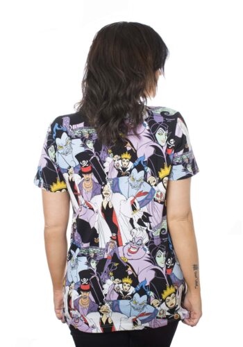 Cakeworthy Disney Evil Villains All Over Print T-Shirt for Adults