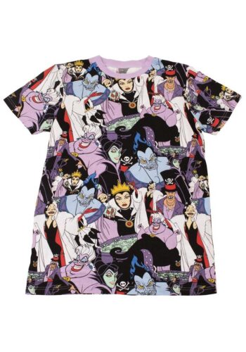 Cakeworthy Disney Evil Villains All Over Print T-Shirt for Adults