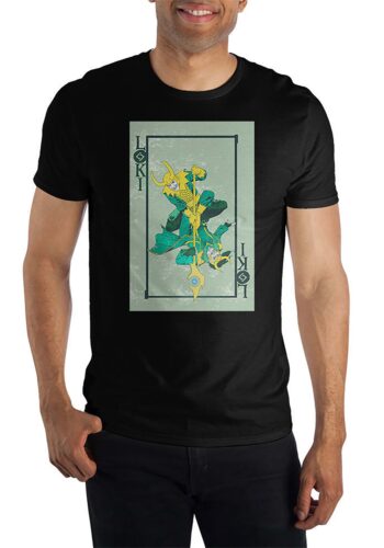 Marvel Comics Loki Playing Cards Men's Graphic T-Shirt