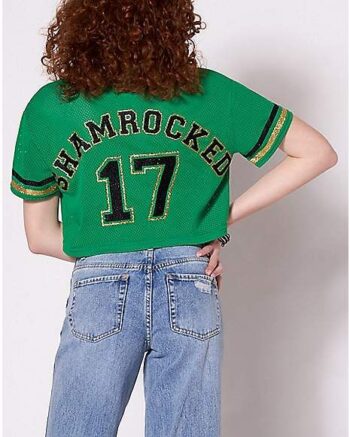 Green Shamrock Crop Jersey