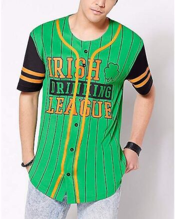 Irish Drinking League Crop Top Baseball Jersey