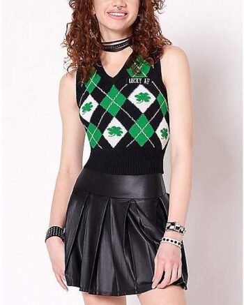 Shamrock Argyle Sweater Vest