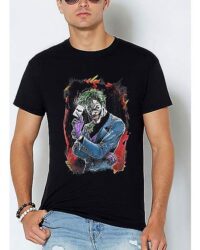 Black Joker T Shirt - Warner Bros. 100