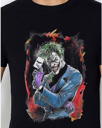 Black Joker T Shirt - Warner Bros. 100