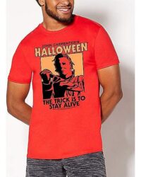 Red Michael Myers Square T Shirt - Halloween
