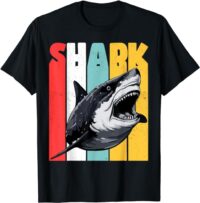 Fun Retro Vintage Shark Men Women Kids T-Shirt