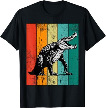 Retro Crocodile Vintage Alligator Men Women Kids T-Shirt