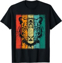 Vintage Cool Retro Tiger Face Head T-Shirt