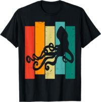 Vintage Retro Sea Animal Squid Men Women Kids T-Shirt